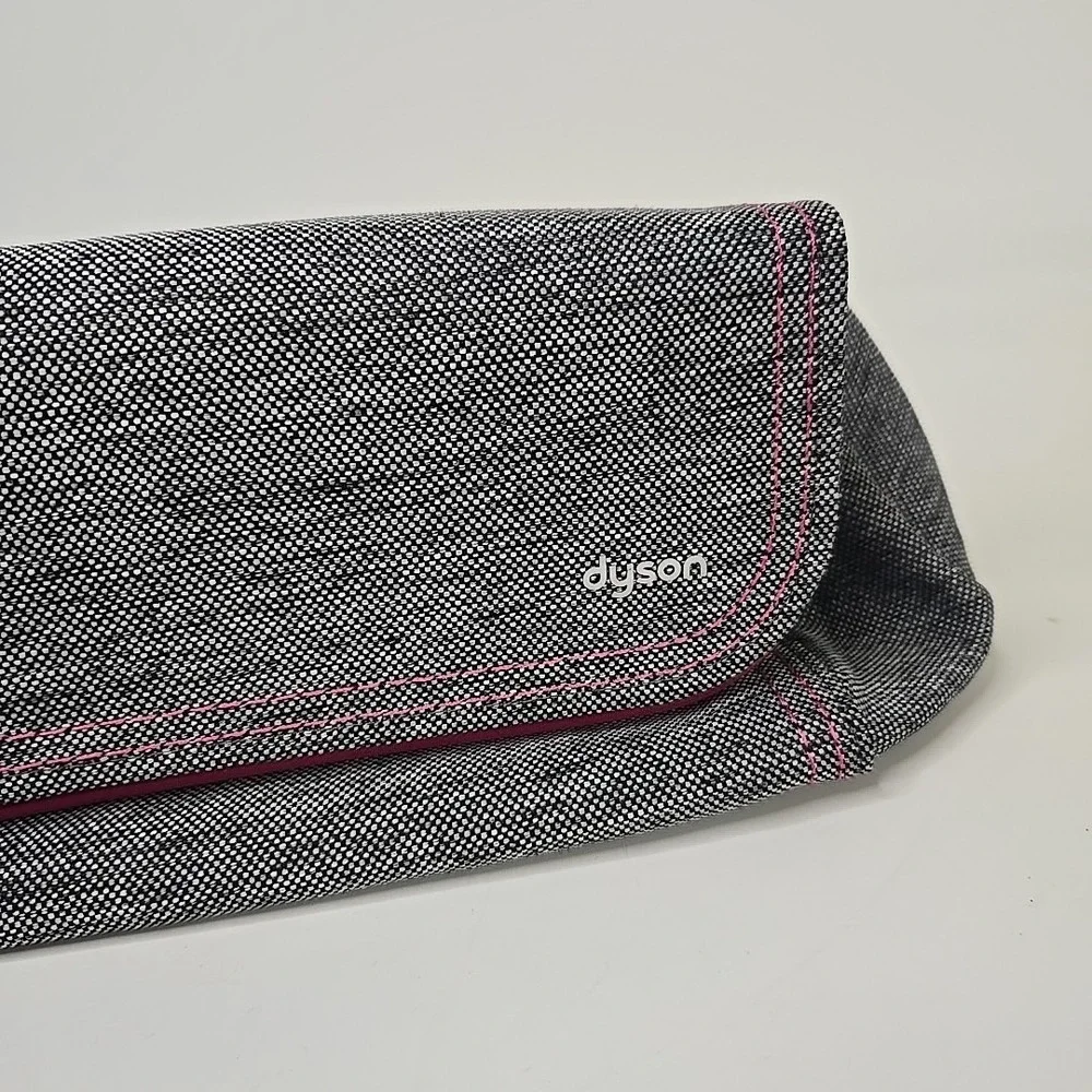 Dyson Air Wrap Travel‎ Storage Bag Magnetic Closure Grey Fuchsia Black Interior